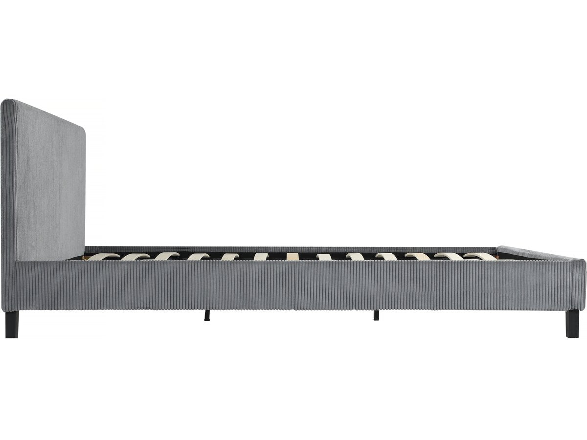 Letto in velluto a coste "Ambre" - 160 x 200 - Grigio