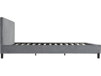 Letto in velluto a coste "Ambre" - 160 x 200 - Grigio