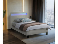 Letto con LED "Maria" 90 x 190 cm - Bianco