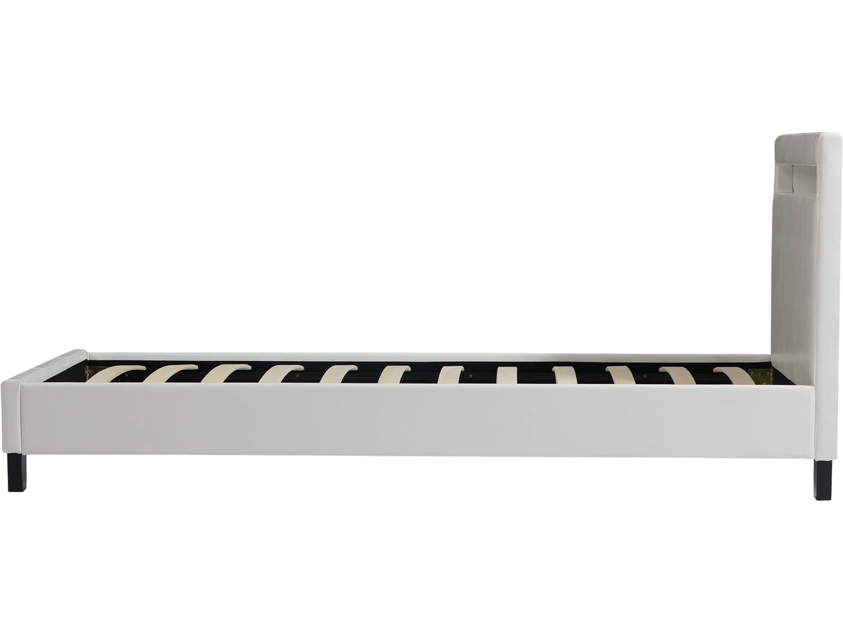 Letto con LED "Maria" 90 x 190 cm - Bianco