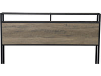 Letto matrimoniale in metallo a LED con presa e cassetti "Léa" - 140 x 190 cm - Marrone