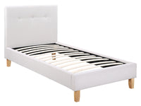 Letto "Elisa-90 x190 cm -Grigio chiaro