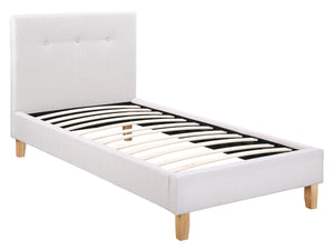 Letto "Elisa-90 x190 cm -Grigio chiaro