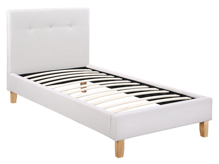 Letto "Elisa-90 x190 cm -Grigio chiaro