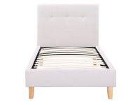 Letto "Elisa-90 x190 cm -Grigio chiaro