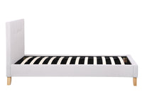 Letto "Elisa-90 x190 cm -Grigio chiaro