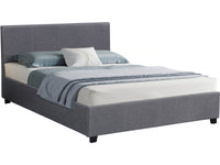 Letto doppio con contenitore "Carla" - 180 x 200 grigio