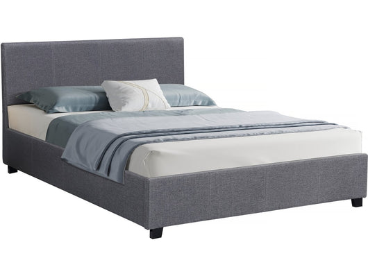 Letto doppio con contenitore "Carla" - 180 x 200 grigio