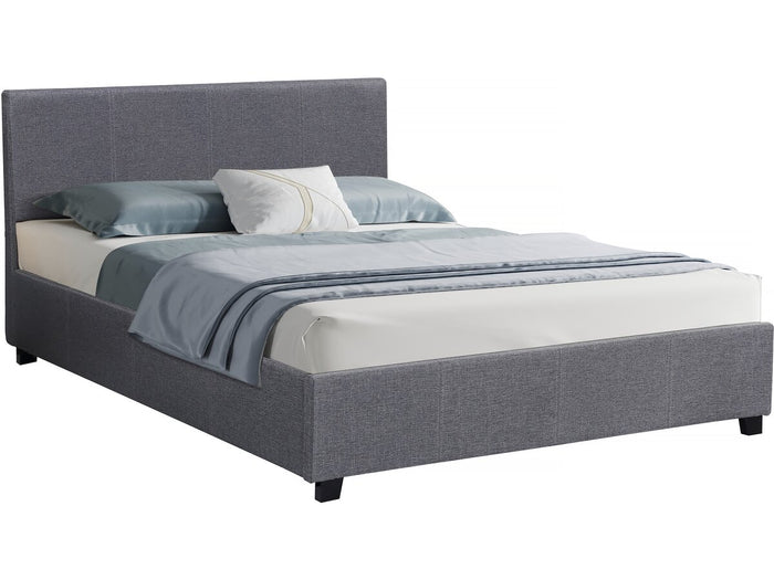 Letto doppio con contenitore "Carla" - 180 x 200 grigio