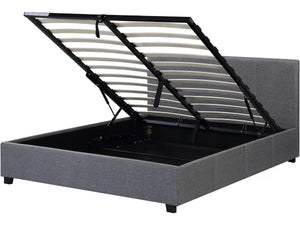 Letto doppio con contenitore "Carla" - 180 x 200 grigio