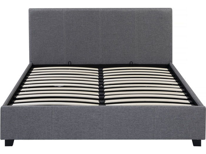 Letto doppio con contenitore "Carla" - 180 x 200 grigio