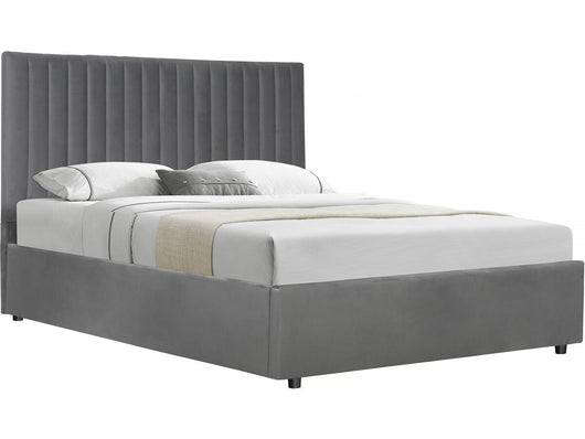 Letto "Mia" con cassettone - 140 x 190 cm - Grigio