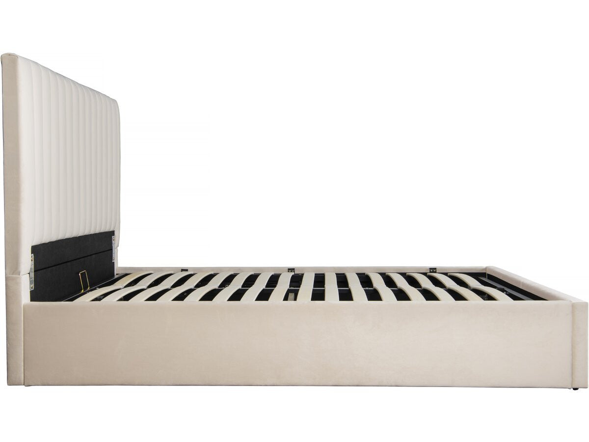 Letto "Mia" con cassettone - 140 x 190 cm - Beige