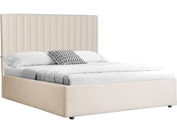 Letto "Mia" con cassettone - 140 x 190 cm - Beige