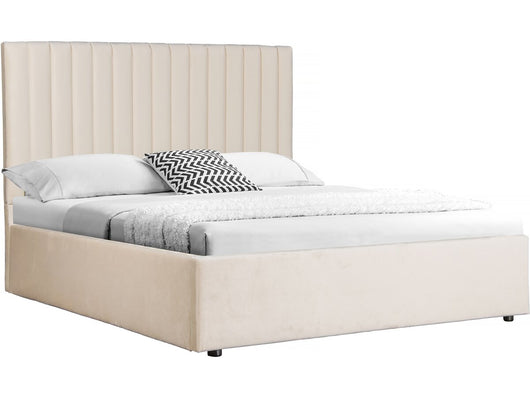 Letto "Mia" con cassettone - 140 x 190 cm - Beige