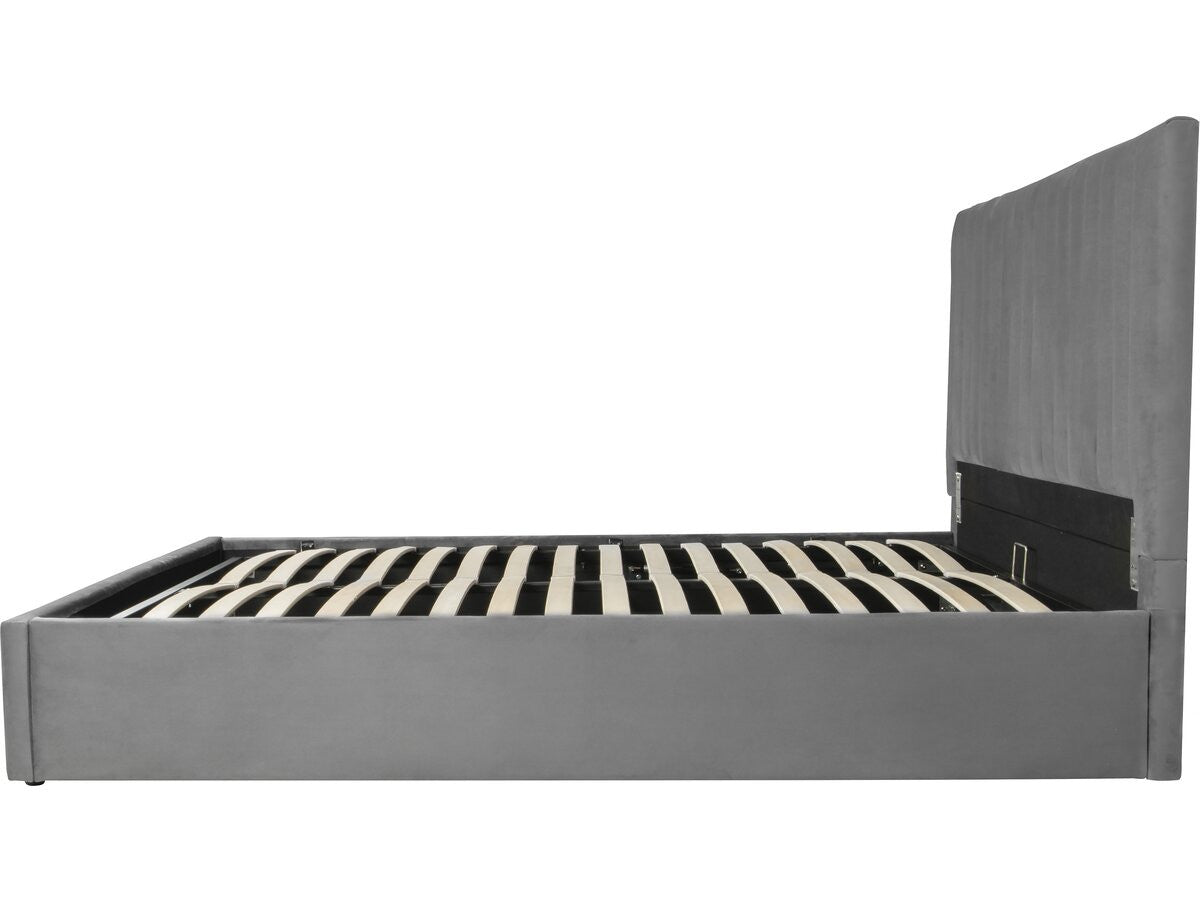 Letto "Mia" con cassettone - 140 x 190 cm - Grigio