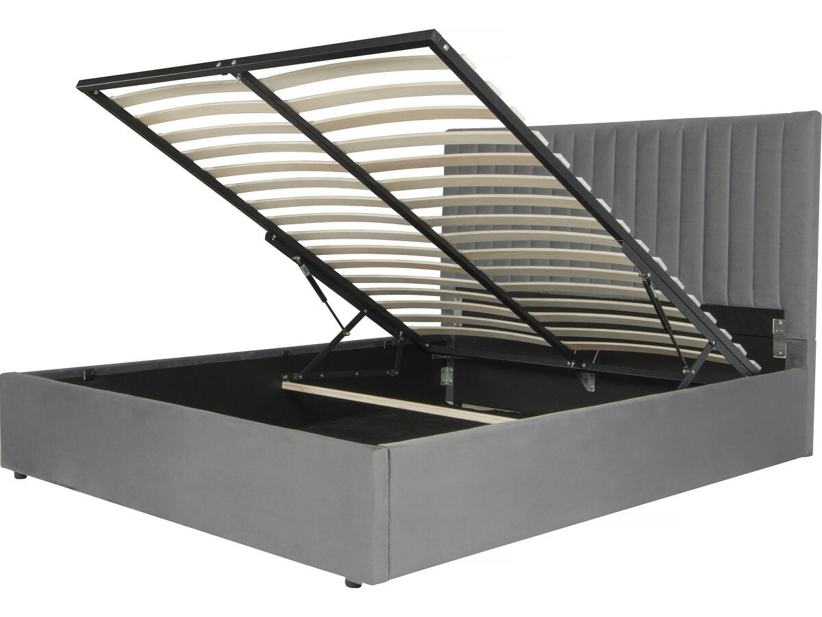 Letto "Mia" con cassettone - 160 x 200 cm - Grigio