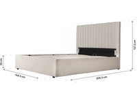 Letto "Mia" con cassettone - 140 x 190 cm - Beige