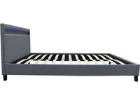 Letto con led "Maria" - 160 x 200 cm - Bianco