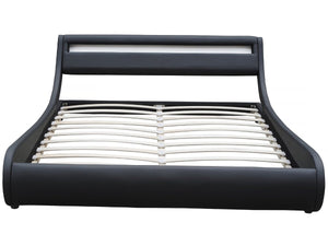 Letto LED "Natacha" - 180 x 200 cm - Nero