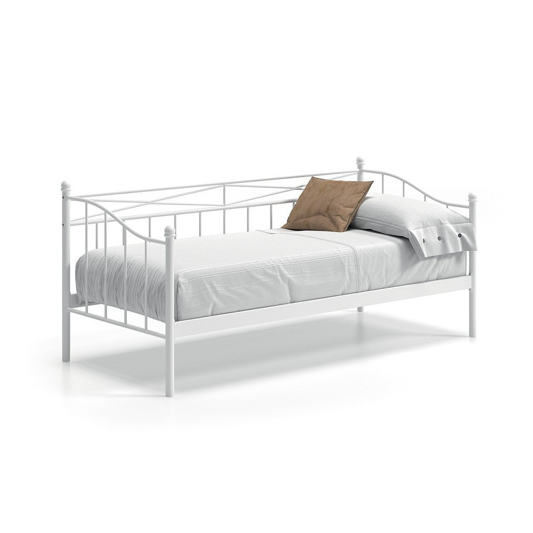 Letto divano bianco SOBLA 90x200 - Stile contemporaneo