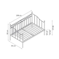 Letto divano bianco SOBLA 90x200 - Stile contemporaneo