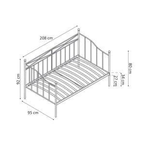 Letto divano bianco SOBLA 90x200 - Stile contemporaneo