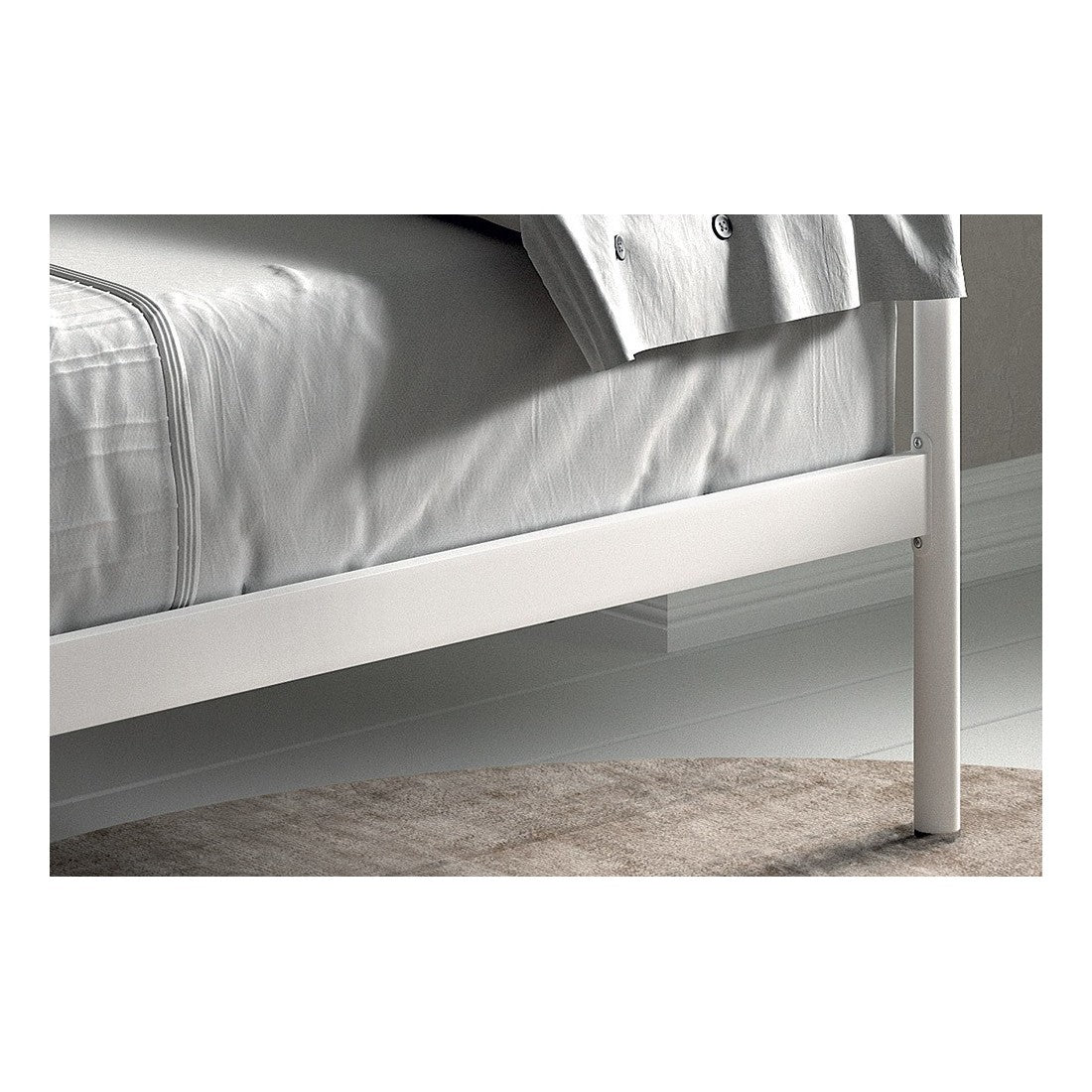 Letto divano bianco SOBLA 90x200 - Stile contemporaneo