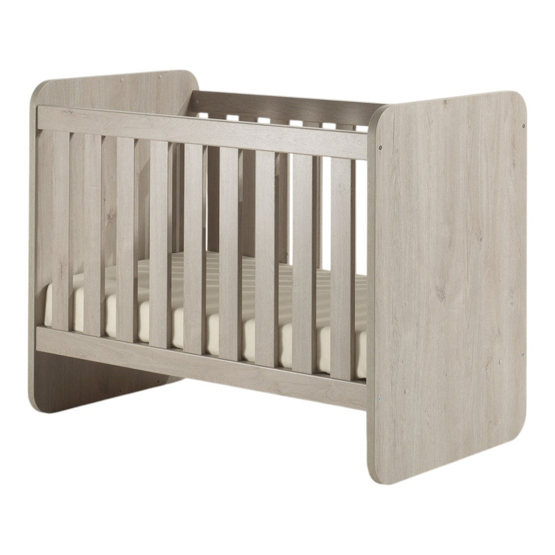 Lettino per bambini robusto 60x120 trasformabile in letto per bambini 90x200 colore rovere chiaro collezione DANY