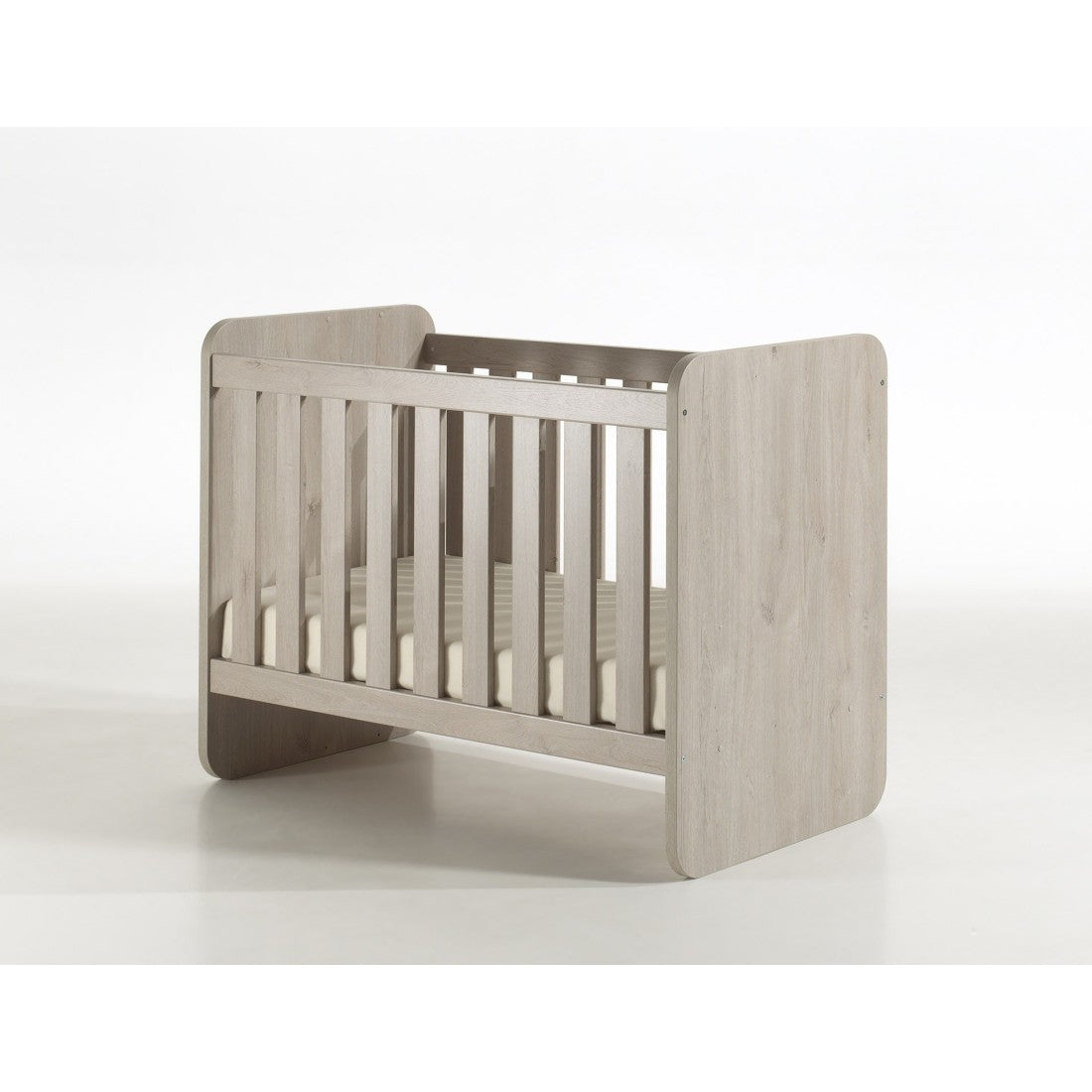 Lettino per bambini robusto 60x120 trasformabile in letto per bambini 90x200 colore rovere chiaro collezione DANY