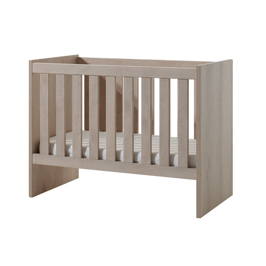 Lettino resistente 60x120 trasformabile in letto per bambini 90x200, colore quercia River Oak, collezione LOUISE.