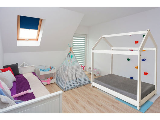 Letto a capanna per bambini "Camilla" - 140 x 70 cm - Bianco