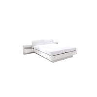 Letto contenitore 160x200 RENATO con doghe colore bianco