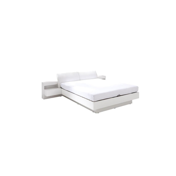 Letto contenitore 160x200 RENATO con doghe colore bianco