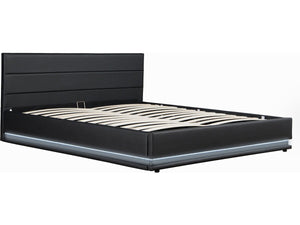 Letto LED con contenitore "Anastasia"  - 180 x 200 cm - Nero
