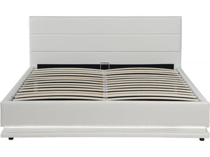 Letto LED con contenitore "Anastasia" - 140 x 190 cm - Bianco