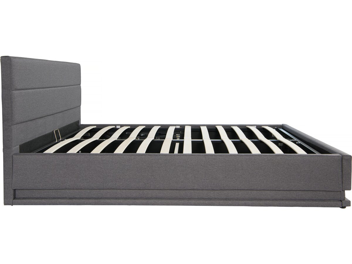 Letto LED con contenitore "Anastasia" - 180 x 200 - Grigio scuro