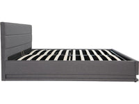 Letto LED con contenitore "Anastasia" - 180 x 200 - Grigio scuro