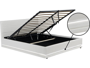 Letto LED con contenitore "Anastasia" - 160 x 200 cm - Bianco