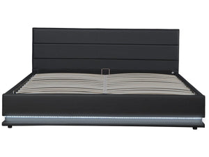 Letto LED con contenitore "Anastasia" - 160 x 200 cm - Nero