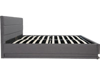 Letto LED con contenitore "Anastasia" - 160 x 200 - Grigio scuro