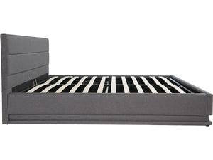 Letto LED con contenitore "Anastasia" - 160 x 200 - Grigio scuro