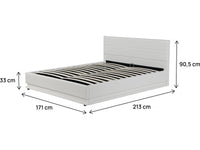 Letto LED con contenitore "Anastasia" - 160 x 200 cm - Bianco