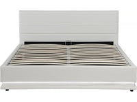 Letto LED con contenitore "Anastasia" - 160 x 200 cm - Bianco