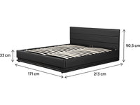 Letto LED con contenitore "Anastasia" - 160 x 200 cm - Nero