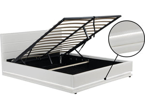 Letto LED con contenitore "Anastasia" - 140 x 190 cm - Bianco