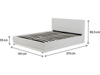 Letto LED con contenitore "Anastasia" - 180 x 200 cm - Bianco