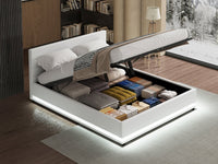 Letto LED con contenitore "Anastasia" - 160 x 200 cm - Bianco