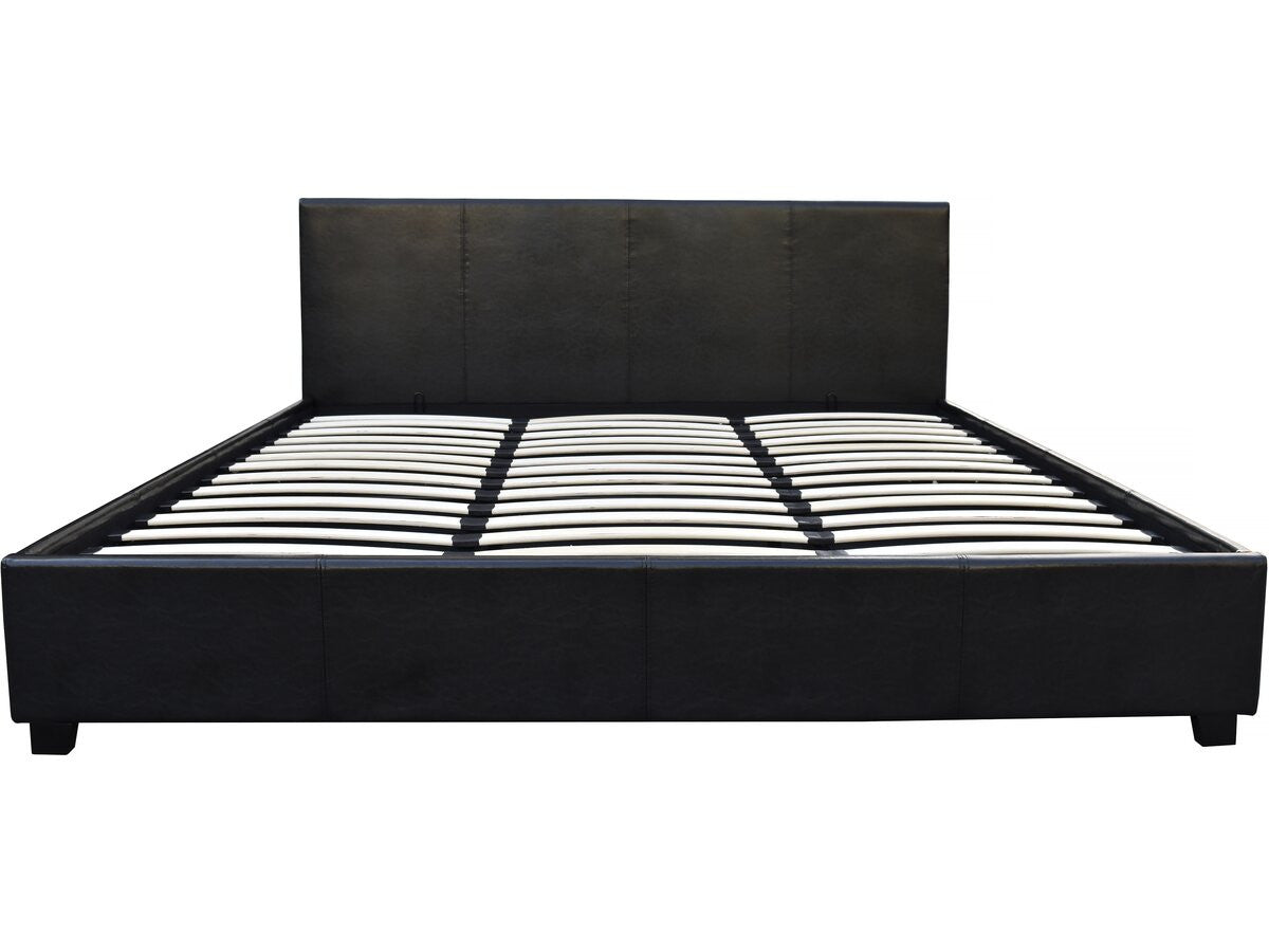 Letto doppio con contenitore "Carla" - Nero - 140 x 190 cm