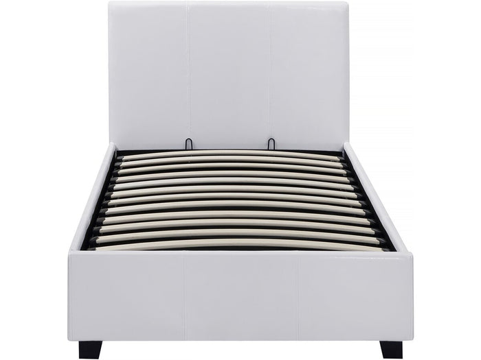 Letto con contenitore "Carla" - Bianco - 90 x 190 cm